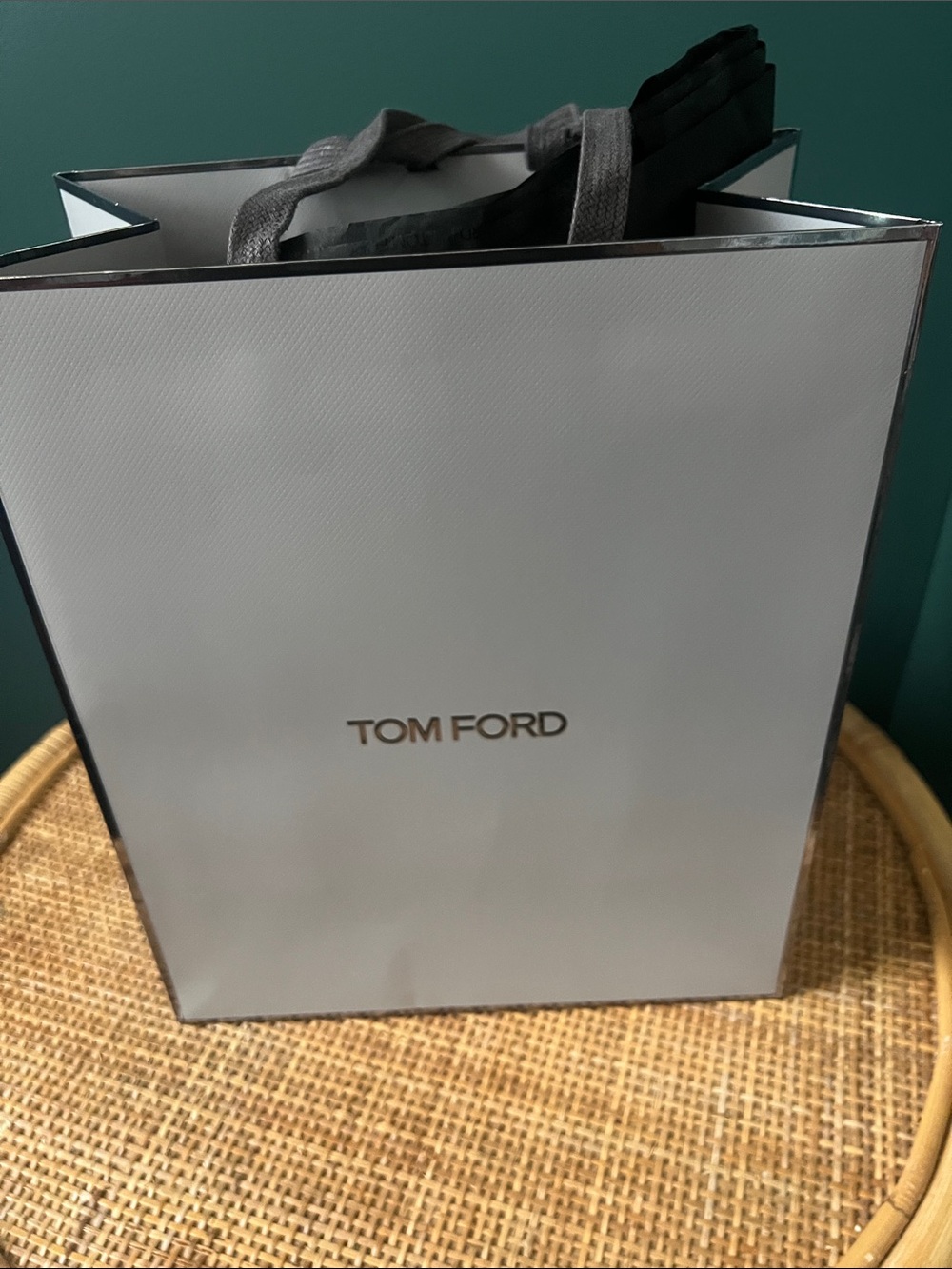 Tom Ford Gray and Black Branded Tote Bag